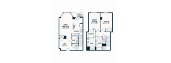 Capitol Rose Luxury Apartments in Washington, DC E1 Townhome Floor Plan