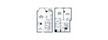 Capitol Rose Luxury Apartments in Washington, DC E1 B Townhome Floor Plan