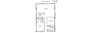 Residences at Capitol Heights Apartment 2D floor plan - Belladona