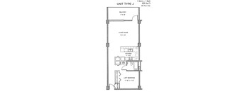 Residences at Capitol Heights Apartment 2D floor plan - Briarwood
