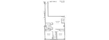 Residences at Capitol Heights Apartment 2D floor plan - Eisenhower
