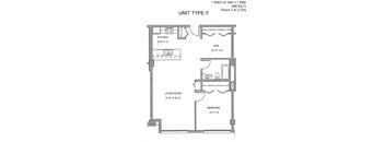Residences at Capitol Heights Apartment 2D floor plan - Lafayette