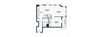 Capitol Rose Luxury Apartments in Washington, DC A13 Floor Plan