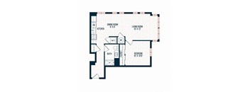 Capitol Rose Luxury Apartments in Washington, DC A13 B Floor Plan