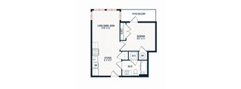 Capitol Rose Luxury Apartments in Washington, DC A14 Floor Plan