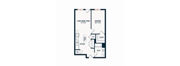 Capitol Rose Luxury Apartments in Washington, DC A18 B Floor Plan