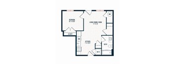 Capitol Rose Luxury Apartments in Washington, DC A19 Floor Plan
