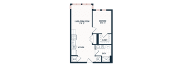 Capitol Rose Luxury Apartments in Washington, DC A2 C Floor Plan
