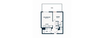 Capitol Rose Luxury Apartments in Washington, DC A24 Floor Plan