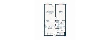 Capitol Rose Luxury Apartments in Washington, DC A2 D Floor Plan