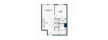 Capitol Rose Luxury Apartments in Washington, DC A3 Floor Plan