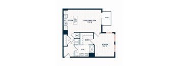 Capitol Rose Luxury Apartments in Washington, DC A9 A Floor Plan