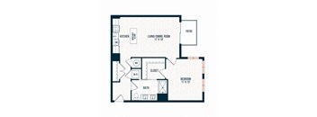 Capitol Rose Luxury Apartments in Washington, DC A9 Floor Plan