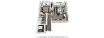Old Town Lofts 3D Floor Plan Image