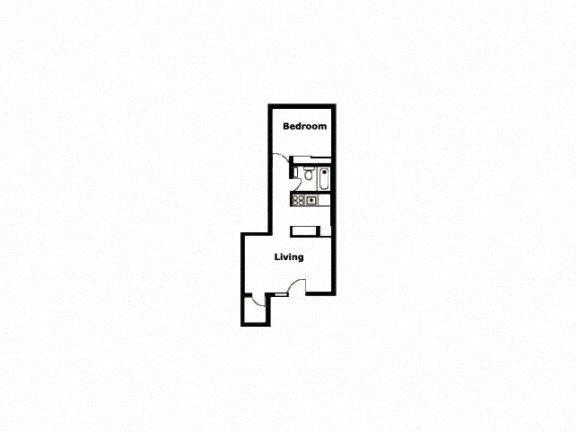 Casa Bella One Bedroom B Floor Plan