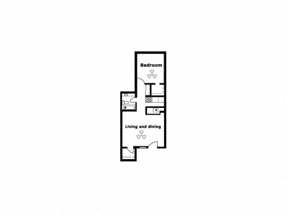 Casa Bella One Bedroom C Floor Plan