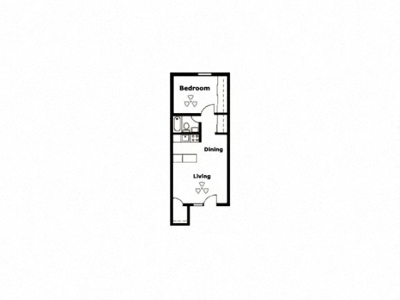 Casa Bella One Bedroom D Floor Plan