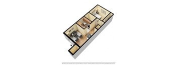Casa Bella Apartments in Tucson, Arizona One Bedroom Floor Plan