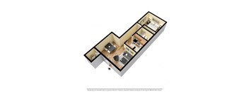 Casa Bella Apartments in Tucson, Arizona One Bedroom Floor Plan