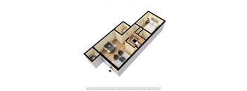 Casa Bella Apartments in Tucson, Arizona One Bedroom Floor Plan