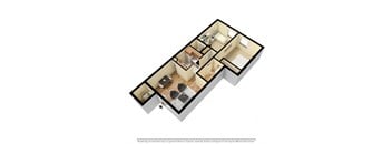 Casa Bella Apartments in Tucson, Arizona Two Bedroom Floor Plan