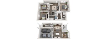 Caso Leander Luxury Rental Homes in Leander, Texas C1 Duplex Floor Plan