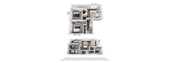 Caso Leander Luxury Rental Homes in Leander, Texas C2 Duplex Floor Plan