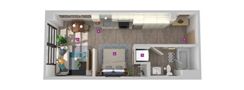 Center Steps in Seattle, Washington 1x10-2M Floor Plan