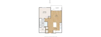 Centric One90 Apartments in Plano, Texas One Bedroom Floor Plan