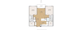 Centric One90 Apartments in Plano, Texas Two Bedroom Floor Plan
