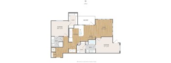 Centric One90 Apartments in Plano, Texas Two Bedroom Floor Plan