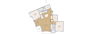 Centric One90 Apartments in Plano, Texas Two Bedroom Floor Plan