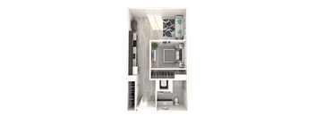 The Mercer Apartments Clarke Studio Floor Plan