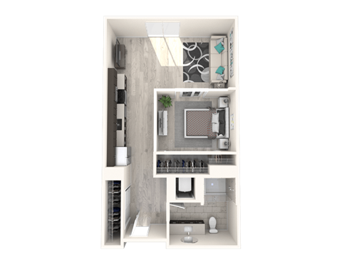 The Mercer Apartments Clarke Studio Floor Plan