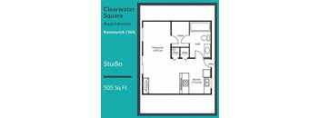 Clearwater Square Apartments Studio Floor Plan