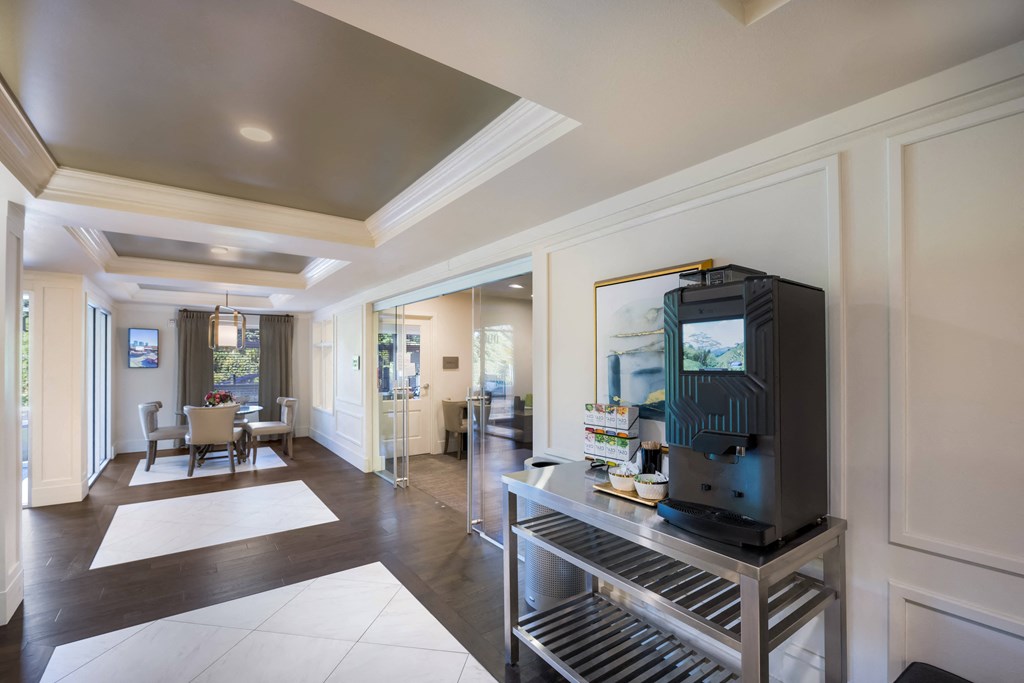 Lux Apartments Leasing Office and Coffee Machine Lux Apartments Leasing Office and Coffee Bar