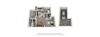 Colton Apartments in Henderson, Nevada Two Bedroom Floor Plan