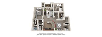 Colton Apartments in Henderson, Nevada Two Bedroom Floor Plan