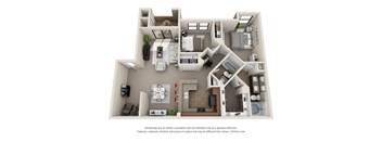 Colton Apartments in Henderson, Nevada Two Bedroom Floor Plan