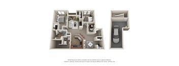 Colton Apartments in Henderson, Nevada Two Bedroom Floor Plan