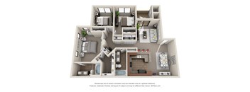Colton Apartments in Henderson, Nevada Three Bedroom Floor Plan