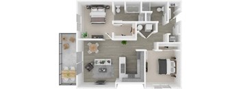 Columbia Riverwalk 2x2 D Floor Plan