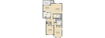 Little Tuscany Apartments Con Amore Two Bedroom Floor Plan
