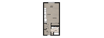 Copperleaf Northgate New Affordable Apartments in Seattle, Washington Studio Floor Plan