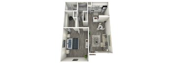 Sentry Tempe Apartment Homes 1x1 Floor Plan