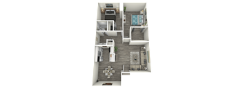 Sentry Tempe Apartment Homes 2x1 Floor Plan