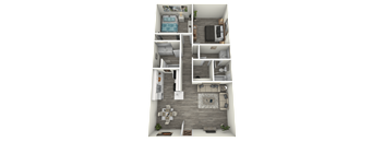 Sentry Tempe Apartment Homes 2x2 Bungalow Floor Plan
