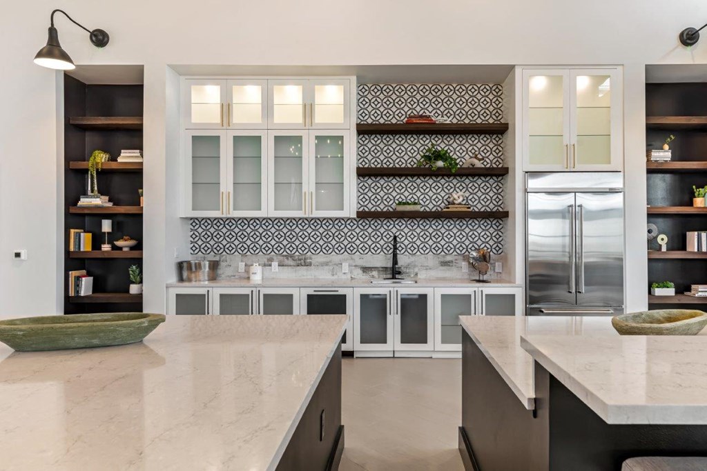 Corban Farms at Cane Ridge Farmhouse Community Kitchen and Cabinets