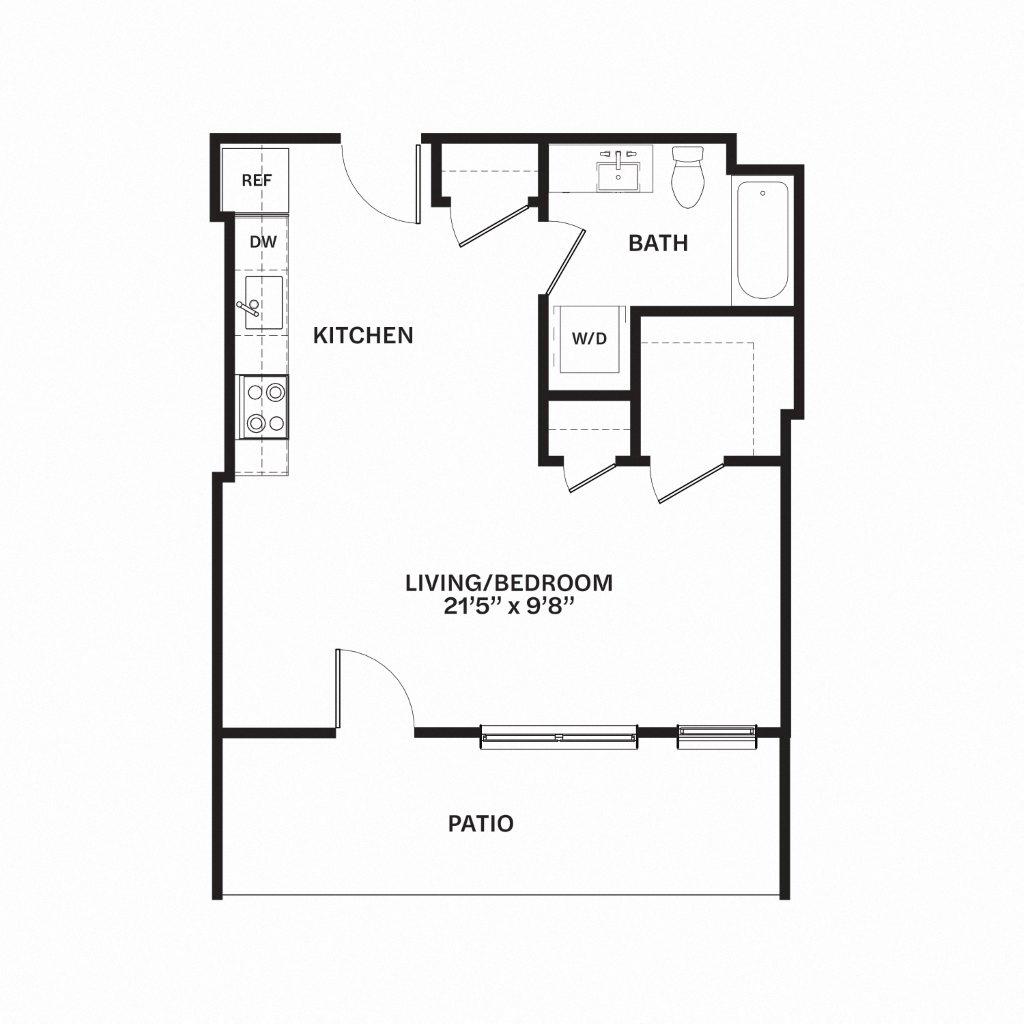 A12 Floor Plan at Corner 63, Seattle, WA 98115