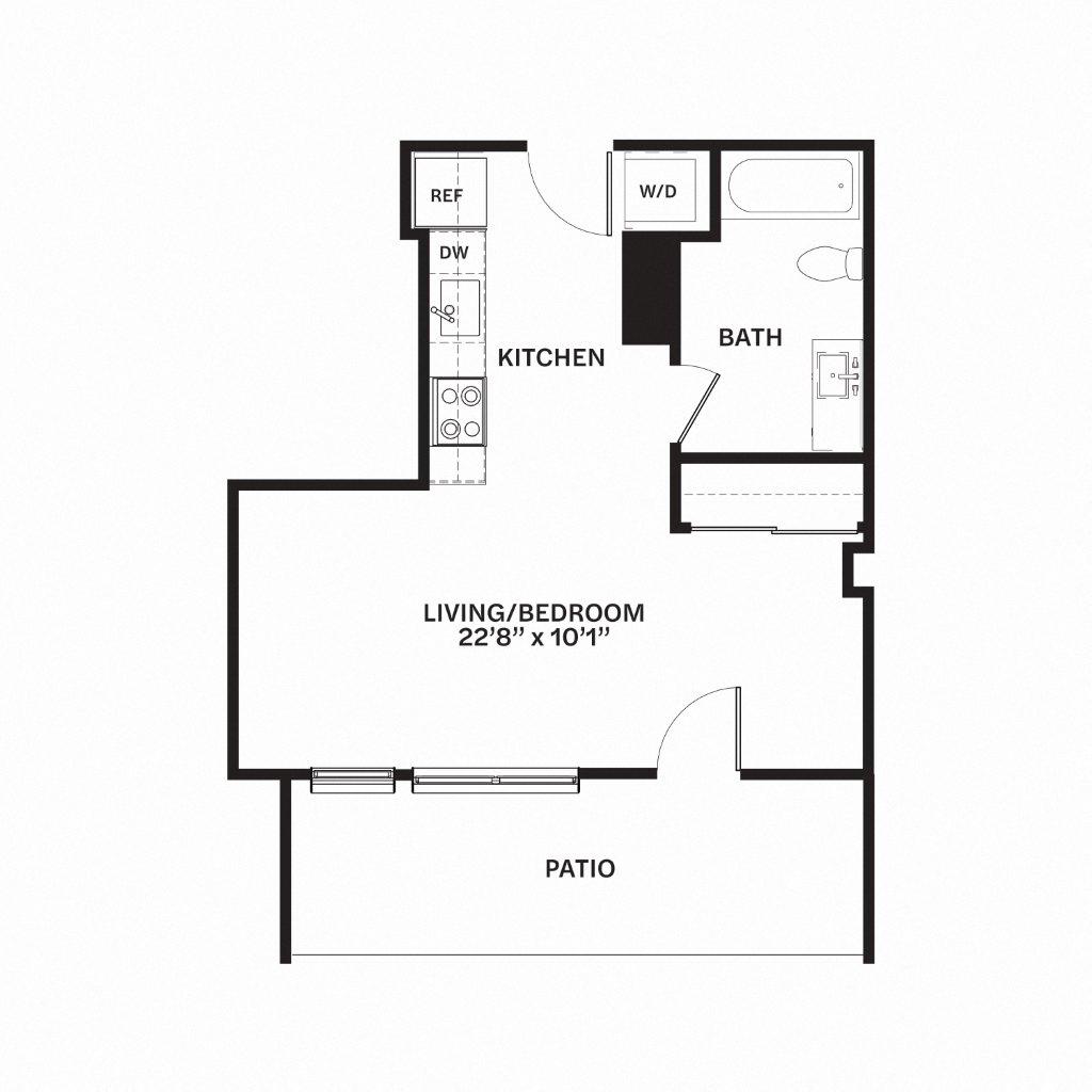 A6 MFTE Floor Plan at Corner 63, Seattle, Washington